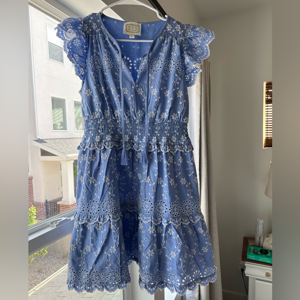 Sale to Stable French Blue eyelet dress